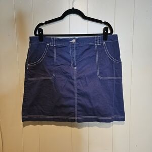 Karen Scott Cotton Stretch Skirt Women’s Size 16, Navy Blue